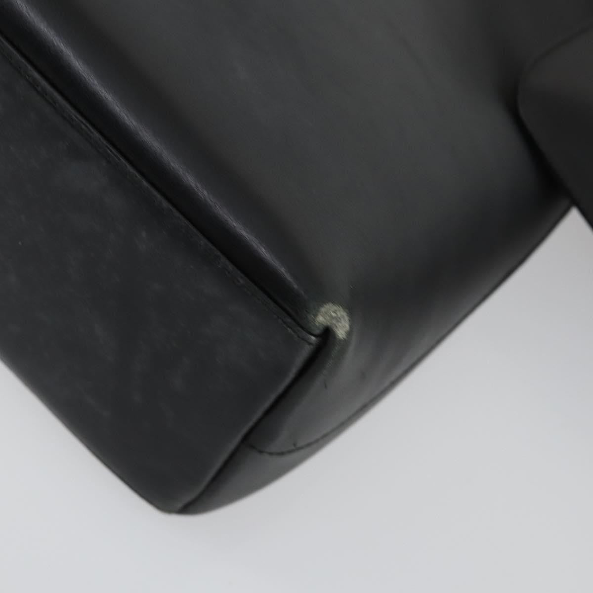 Gucci GUCCI Bamboo Shoulder Bag Leather Black Gold 001 1998 1883 Authentic 161727