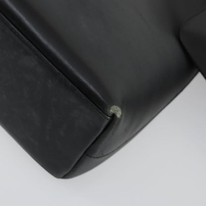 Gucci GUCCI Bamboo Shoulder Bag Leather Black Gold 001 1998 1883 Authentic 161727
