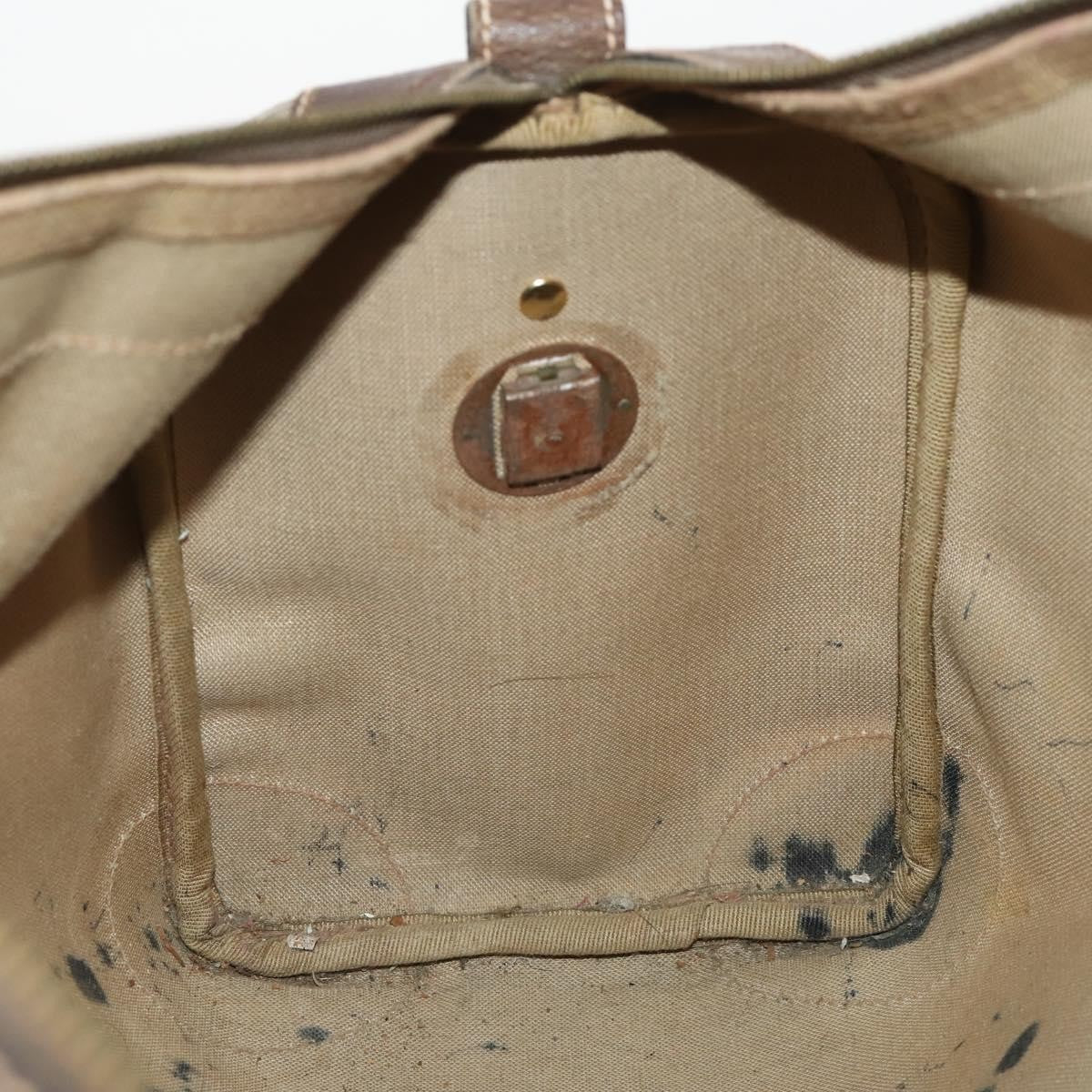 Gucci GUCCI GG Supreme Boston Bag PVC Beige Gold Authentic 175449
