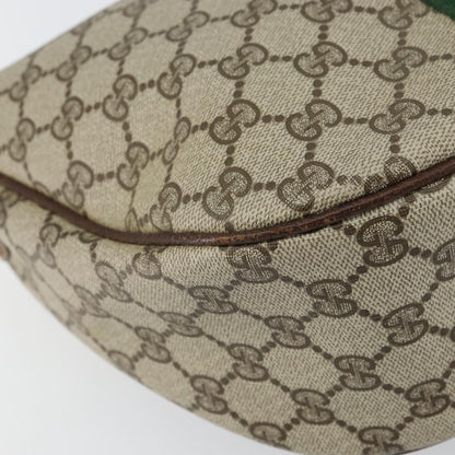 Gucci GUCCI GG Supreme Web Sherry Line Shoulder Bag PVC Beige 001 3840 5 Authentic 156832