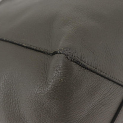 Celine CELINE Cabas Phantom Tote Bag Leather Gray Silver Authentic hk3679
