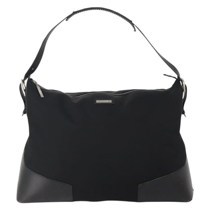 Gucci GUCCI Shoulder Bag Canvas Black Silver Authentic BA11545