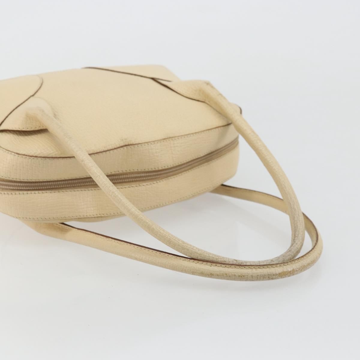 Loewe LOEWE Hand Bag Leather Ivory Gold Authentic 175195
