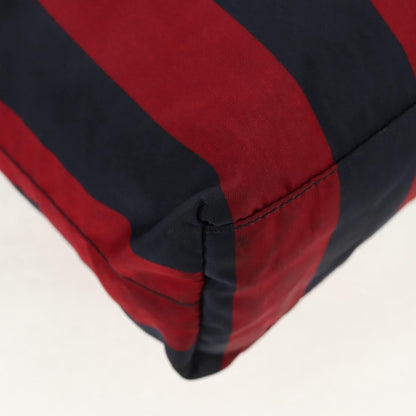 Prada PRADA Tote Bag Nylon 2way Red Navy gold Authentic 158700