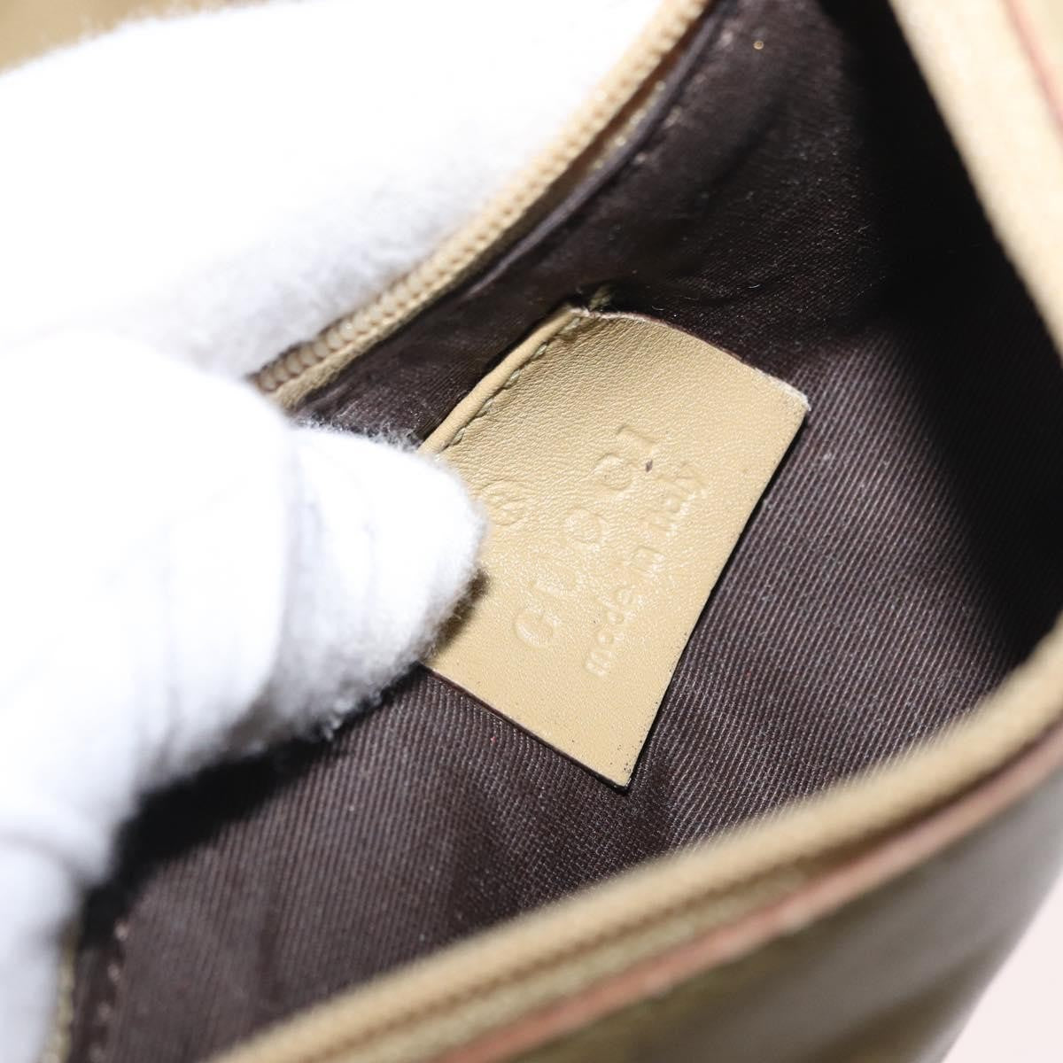 Gucci GUCCI GG Canvas Shoulder Bag Beige Gold 90646 Authentic mr1955