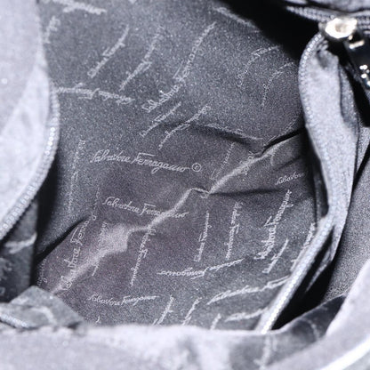 Salvatore Ferragamo Salvatore Ferragamo Tote Bag Nylon Black Silver Authentic ka3842