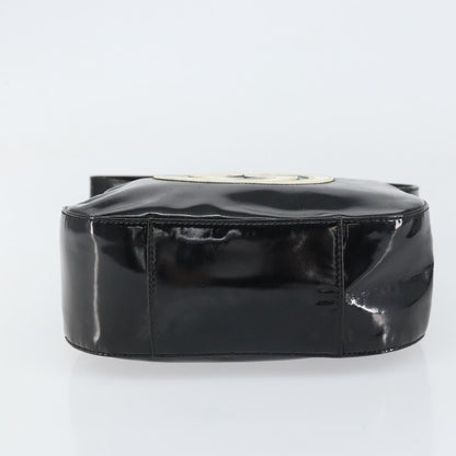 Gucci GUCCI Shoulder Bag Enamel Black Authentic 160485
