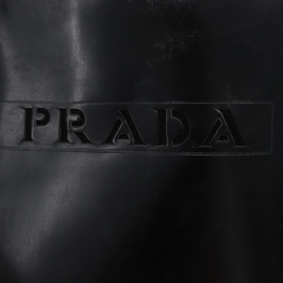 Prada PRADA Hand Bag Leather Black Silver Authentic 169378