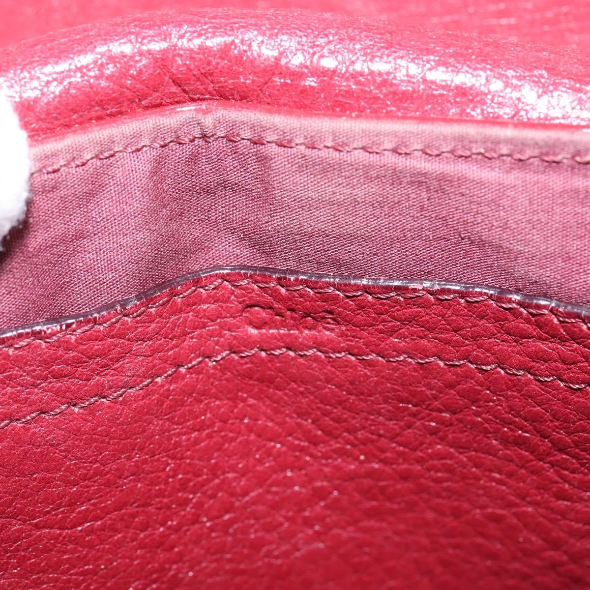 Chloé Chloé Chloe 2way Pouch Enamel Red Gold Authentic bs29581 Bag