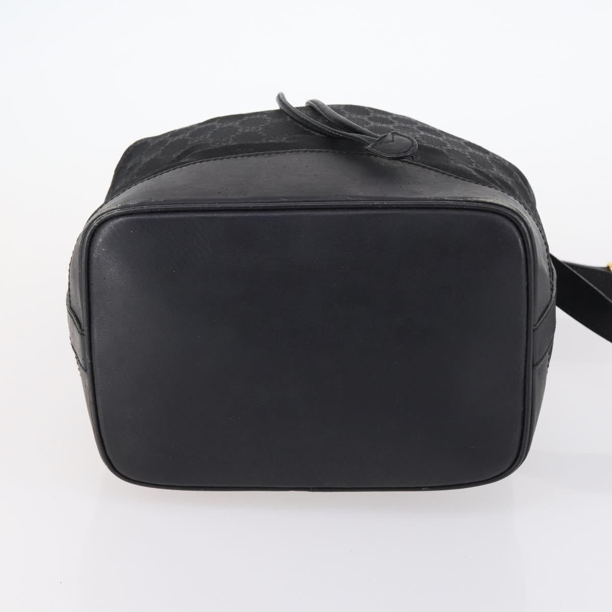 Gucci GUCCI GG Canvas Shoulder Bag Black Gold 001 2854 1627 Authentic 141820