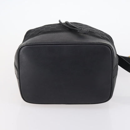 Gucci GUCCI GG Canvas Shoulder Bag Black Gold 001 2854 1627 Authentic 141820