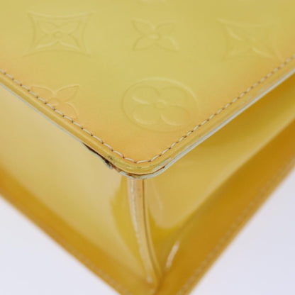 Louis Vuitton LOUIS VUITTON Monogram Vernis Spring Street Bag Lime Yellow M91068 Authentic 86715