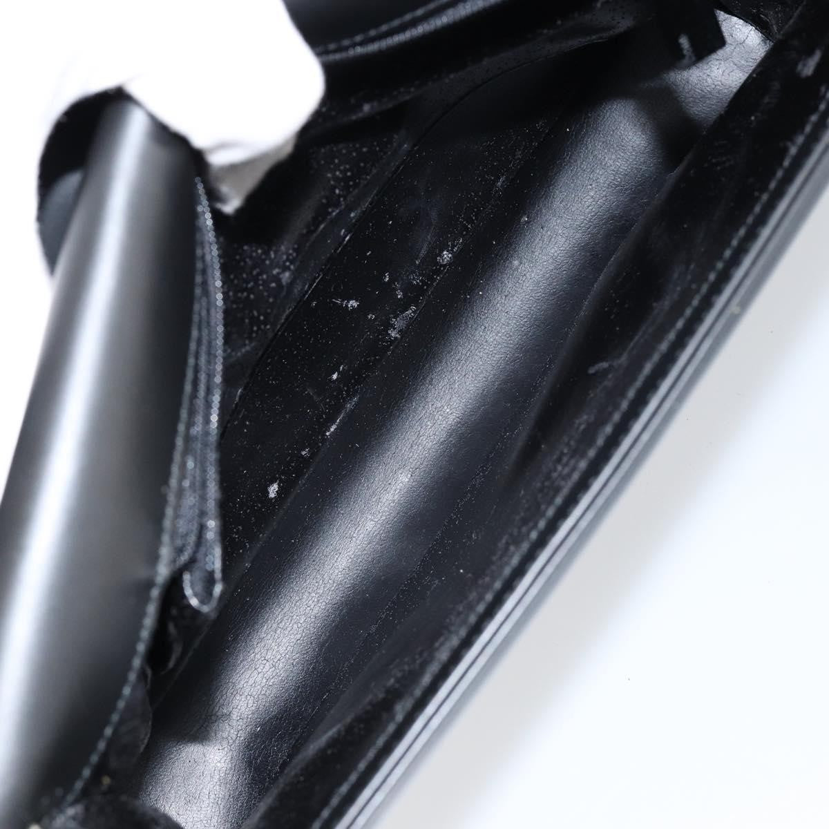 Gucci GUCCI Shoulder Bag Leather Black Silver 001 3064 Authentic 146004