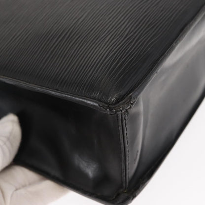 Louis Vuitton LOUIS VUITTON Epi Sac Plat Hand Bag Black M59082 LV Authentic ka251