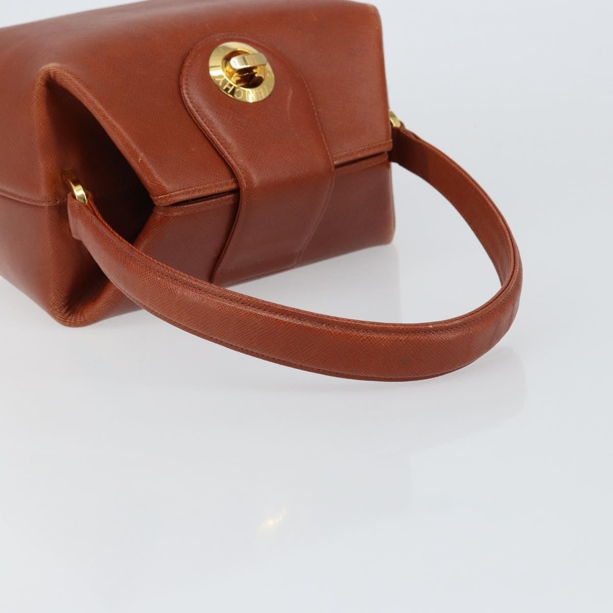 Givenchy GIVENCHY Hand Bag Leather Brown Gold Authentic 159082