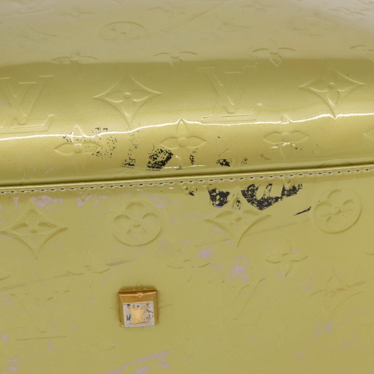 Louis Vuitton LOUIS VUITTON Monogram Vernis Tompkins Square Bag Gris M91150 LV Authentic ep12776