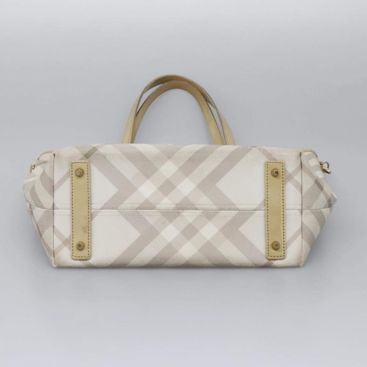 Burberry BURBERRY Nova Check Tote Bag PVC Beige Authentic ti2855