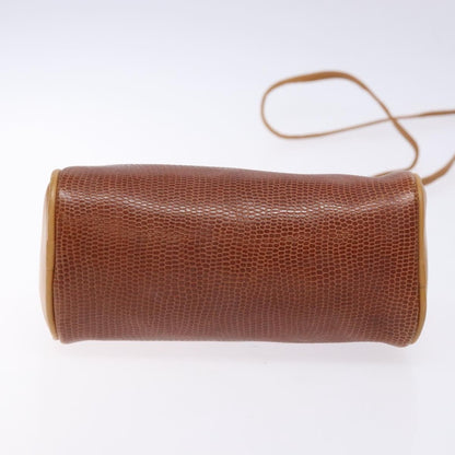 Fendi FENDI Hand Bag Leather 2way Brown Gold Authentic sw1085