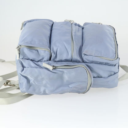 Prada PRADA Backpack Nylon Light Blue Silver Authentic 169576 Bag
