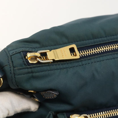 Prada PRADA Shoulder Bag Nylon Green Gold Authentic YKZ1088