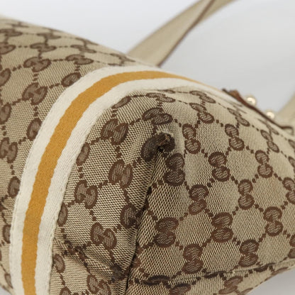 Gucci GUCCI GG Canvas Sherry Line Hand Bag Beige Gold 137396 Authentic ep13635