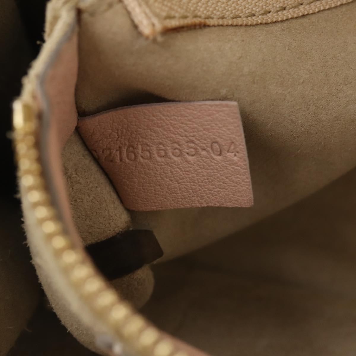 Chloé Chloé Chloe Hailey Hand Bag Leather 2way Pink Gold 02165665 Authentic YKZ911A