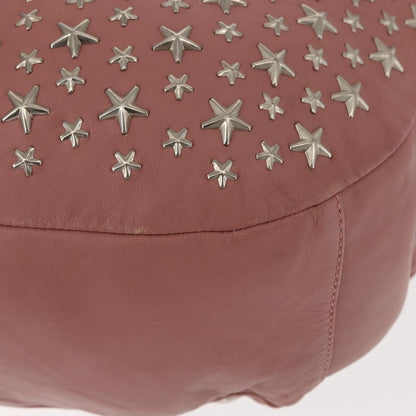 Jimmy Choo Jimmy Choo Star Studs Shoulder Bag Leather Pink Silver Authentic BA6611