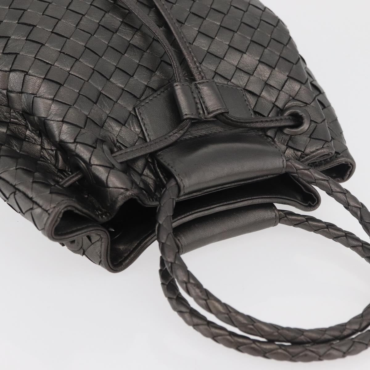 BOTTEGAVENETA BOTTEGAVENETA BOTTEGA VENETA INTRECCIATO Purse Hand Bag Leather Silver Gold Authentic 177803