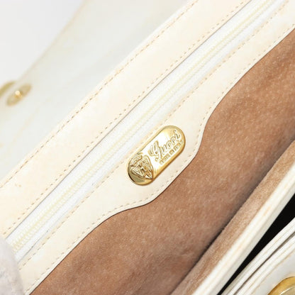 Gucci GUCCI Shoulder Bag Leather White Gold Authentic BAZ692