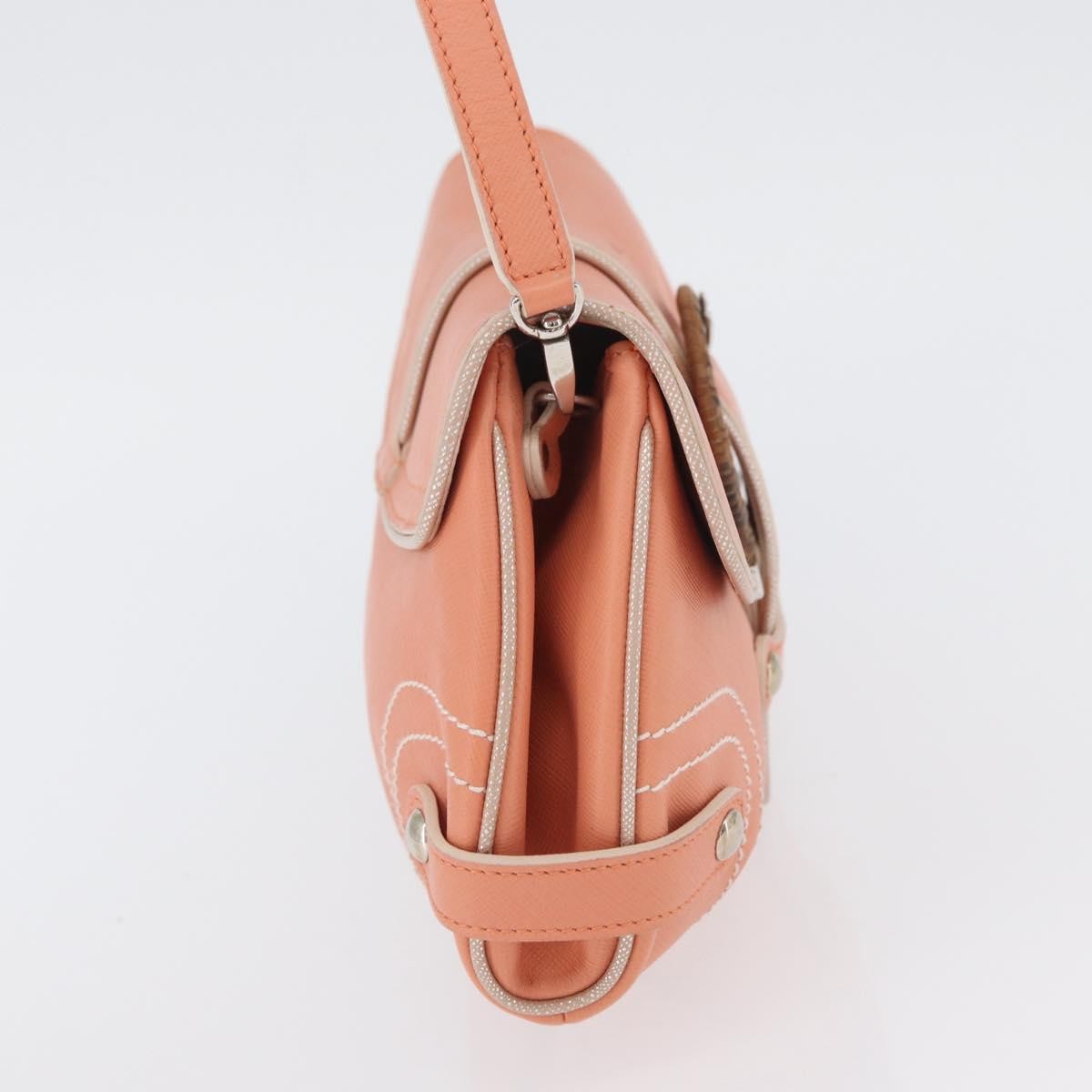 Salvatore Ferragamo Salvatore Ferragamo Gancini Shoulder Bag Leather Pink Silver Authentic BA11212