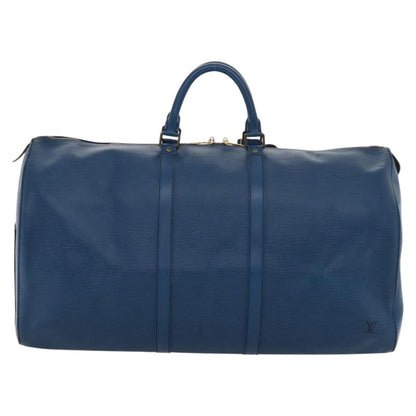 Louis Vuitton LOUIS VUITTON Epi Keepall 55 Boston Bag Toledo Blue M42955 LV Authentic EC290