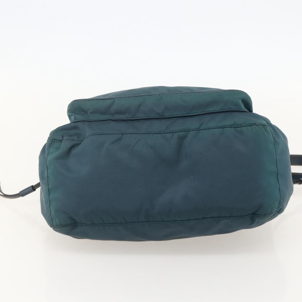 Prada PRADA Shoulder Bag Nylon Green Gold Authentic YKZ1088