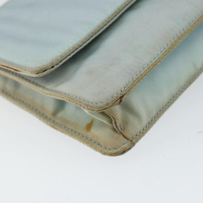Prada PRADA Shoulder Bag Nylon Light Blue Gold Authentic 143505