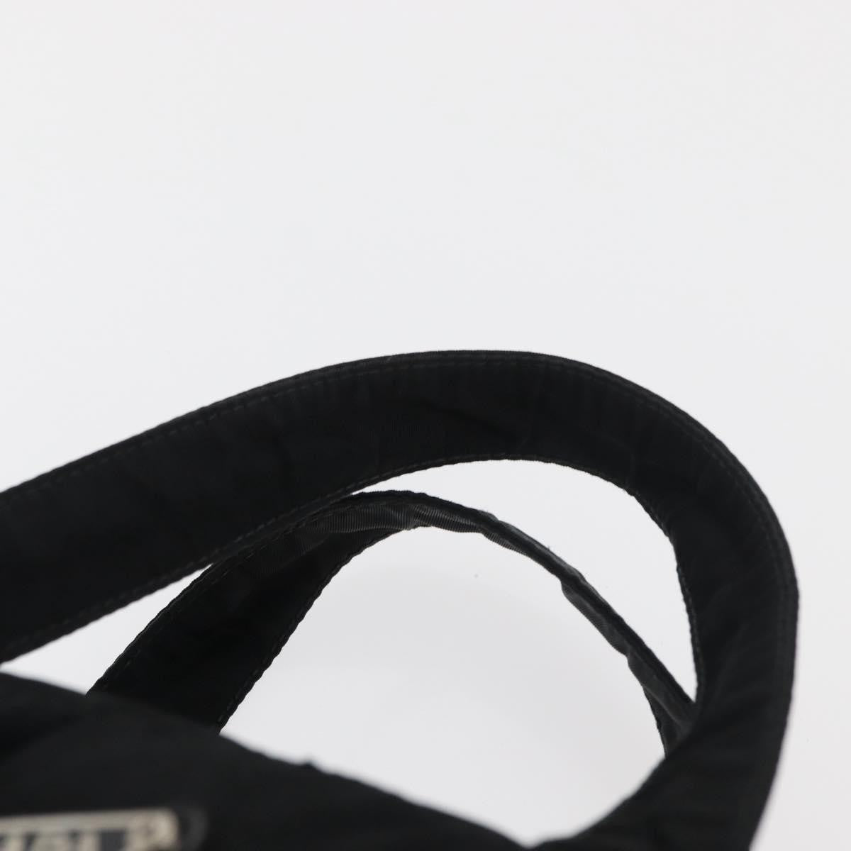 Prada PRADA Hand Bag Nylon Black Silver Authentic bs35154