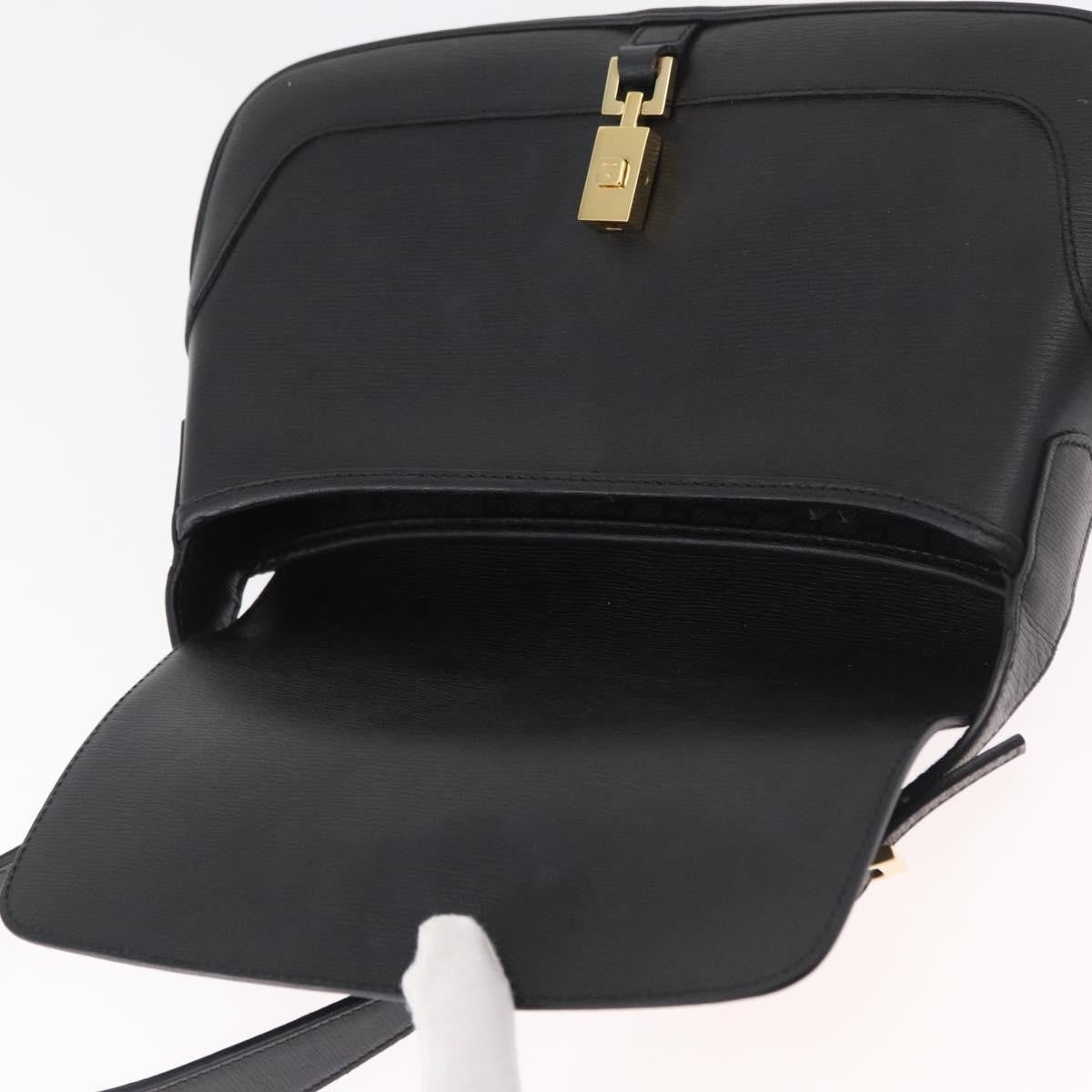 Gucci GUCCI Jackie Shoulder Bag Leather Black Gold 001 3824 Authentic yk20433