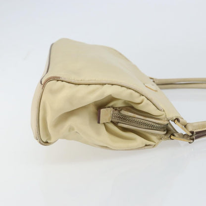 Prada PRADA Shoulder Bag Nylon Beige Gold Authentic ep12445