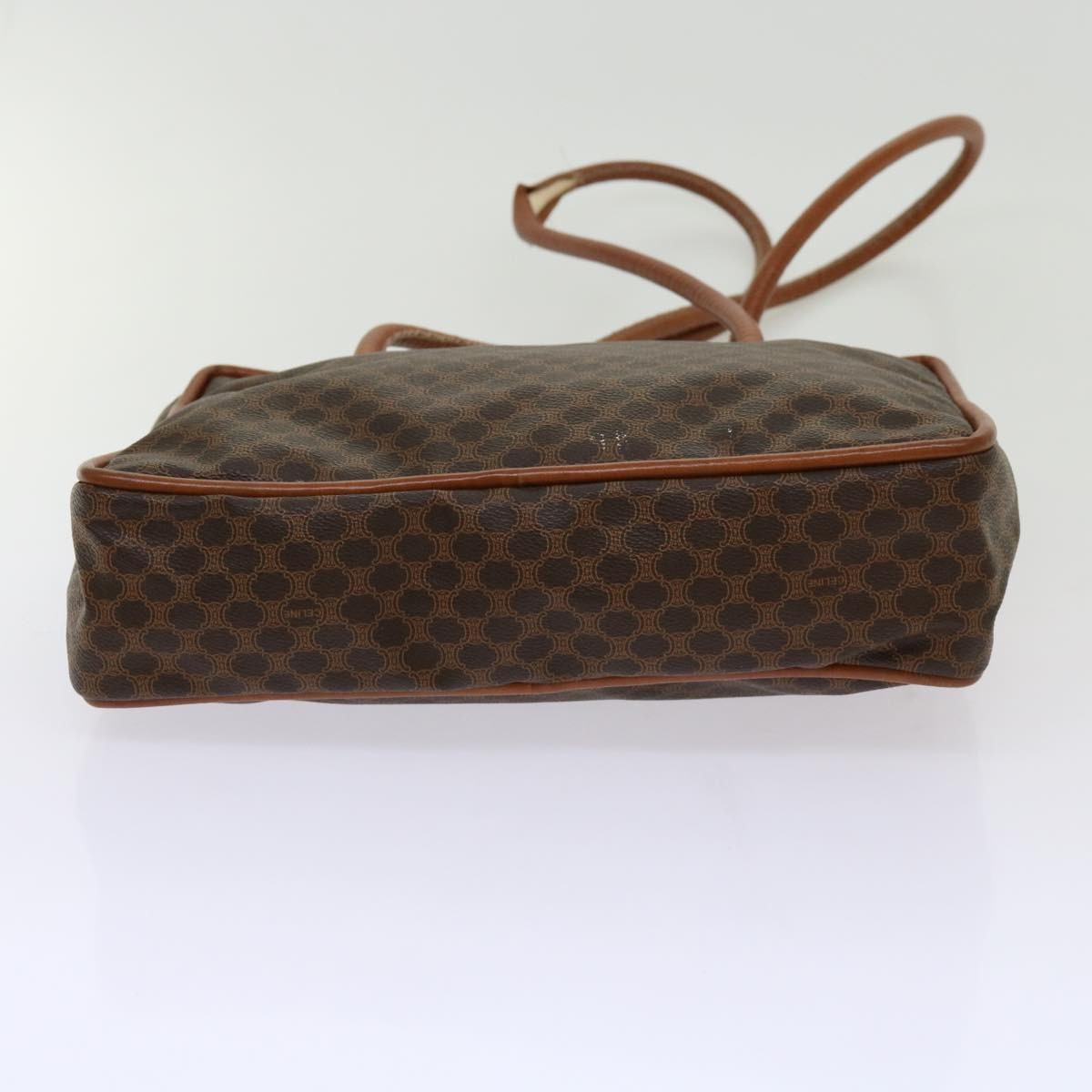 Celine CELINE Macadam Canvas Shoulder Bag PVC Brown Authentic 69901