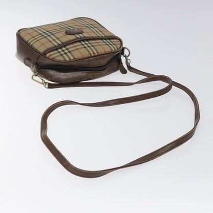 Burberrys Burberrys Nova Check Shoulder Bag Canvas Beige Gold Authentic BA1424