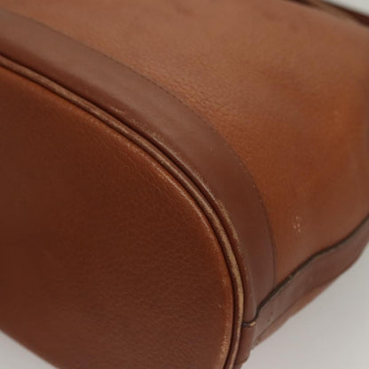 Burberrys Burberrys Shoulder Bag Leather Brown Gold Authentic ep9966