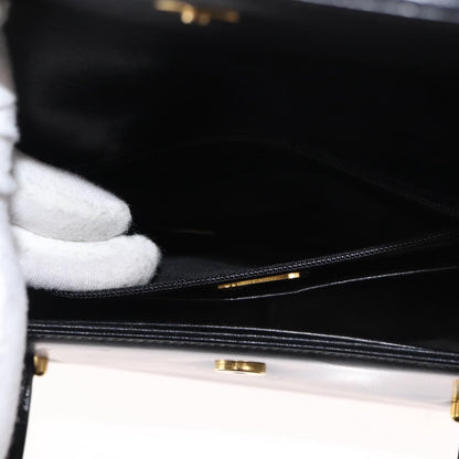 Gucci GUCCI Hand Bag Leather Black Gold Authentic 149354
