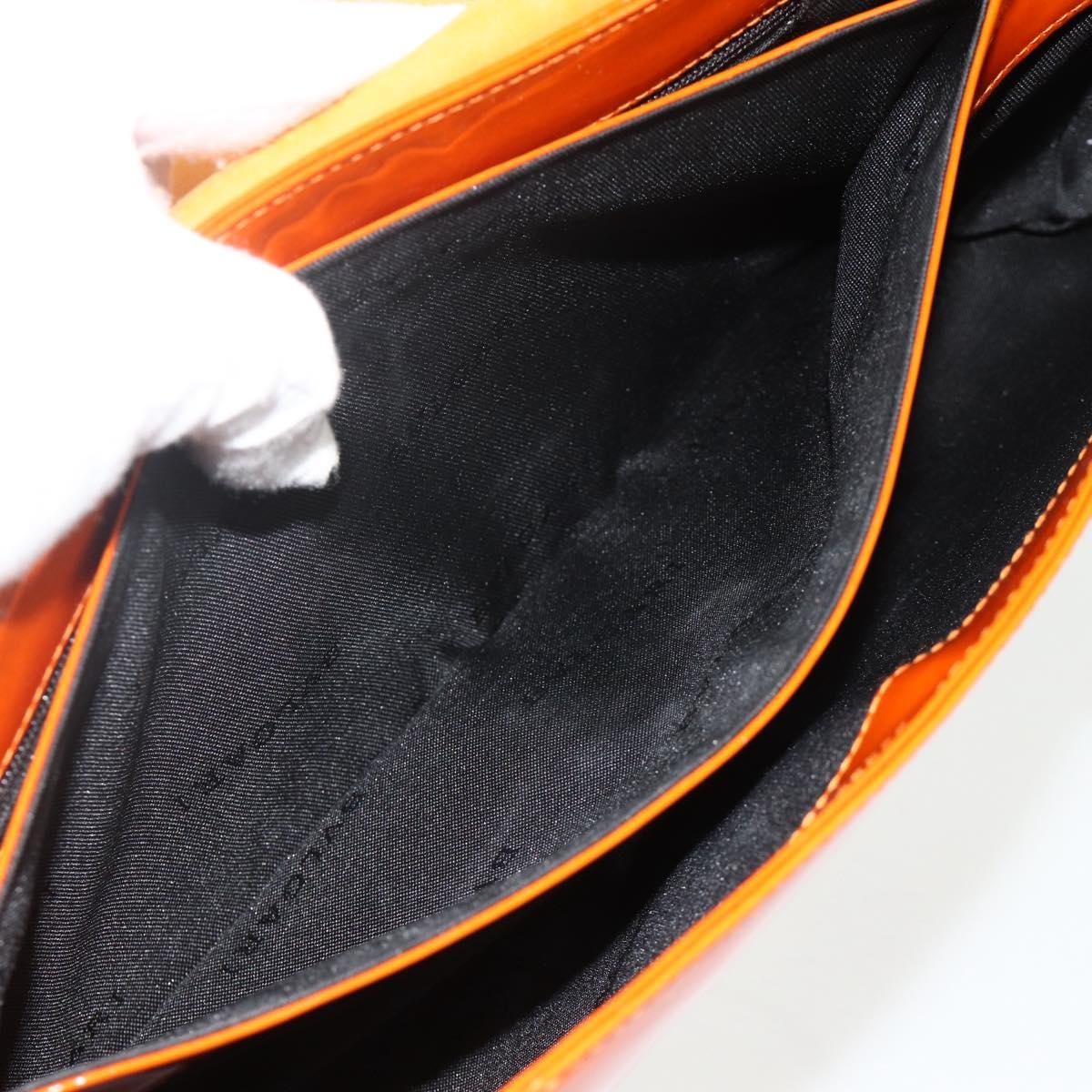 Bvlgari BVLGARI Shoulder Bag Patent leather Orange Silver Authentic BA12153A