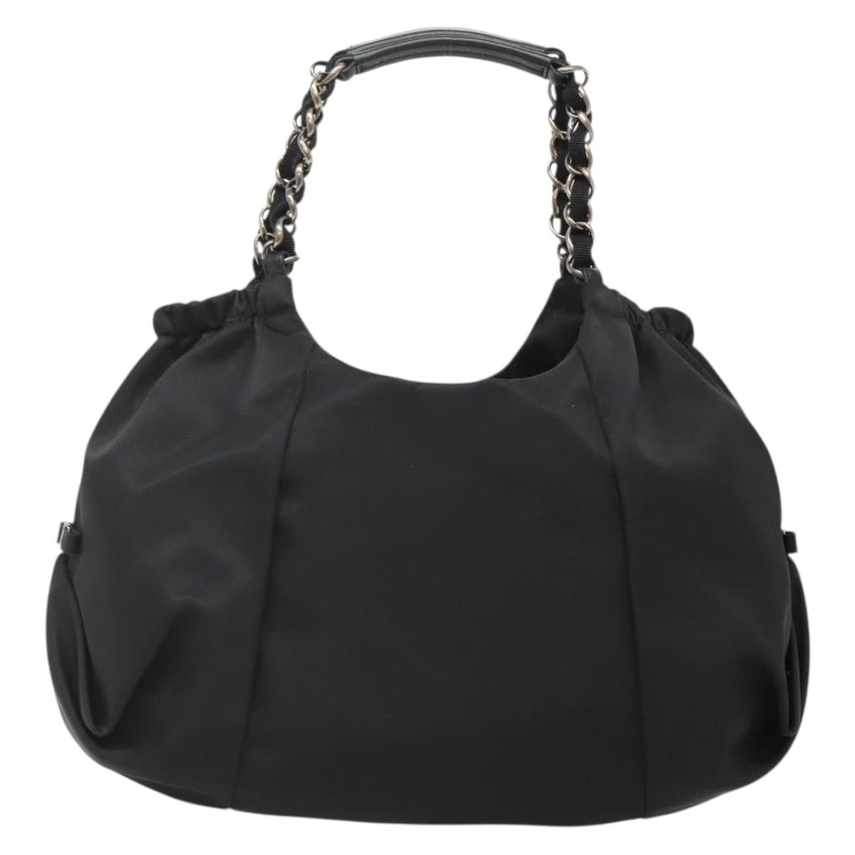 Salvatore Ferragamo Salvatore Ferragamo Chain Shoulder Bag Nylon Black Authentic 129646