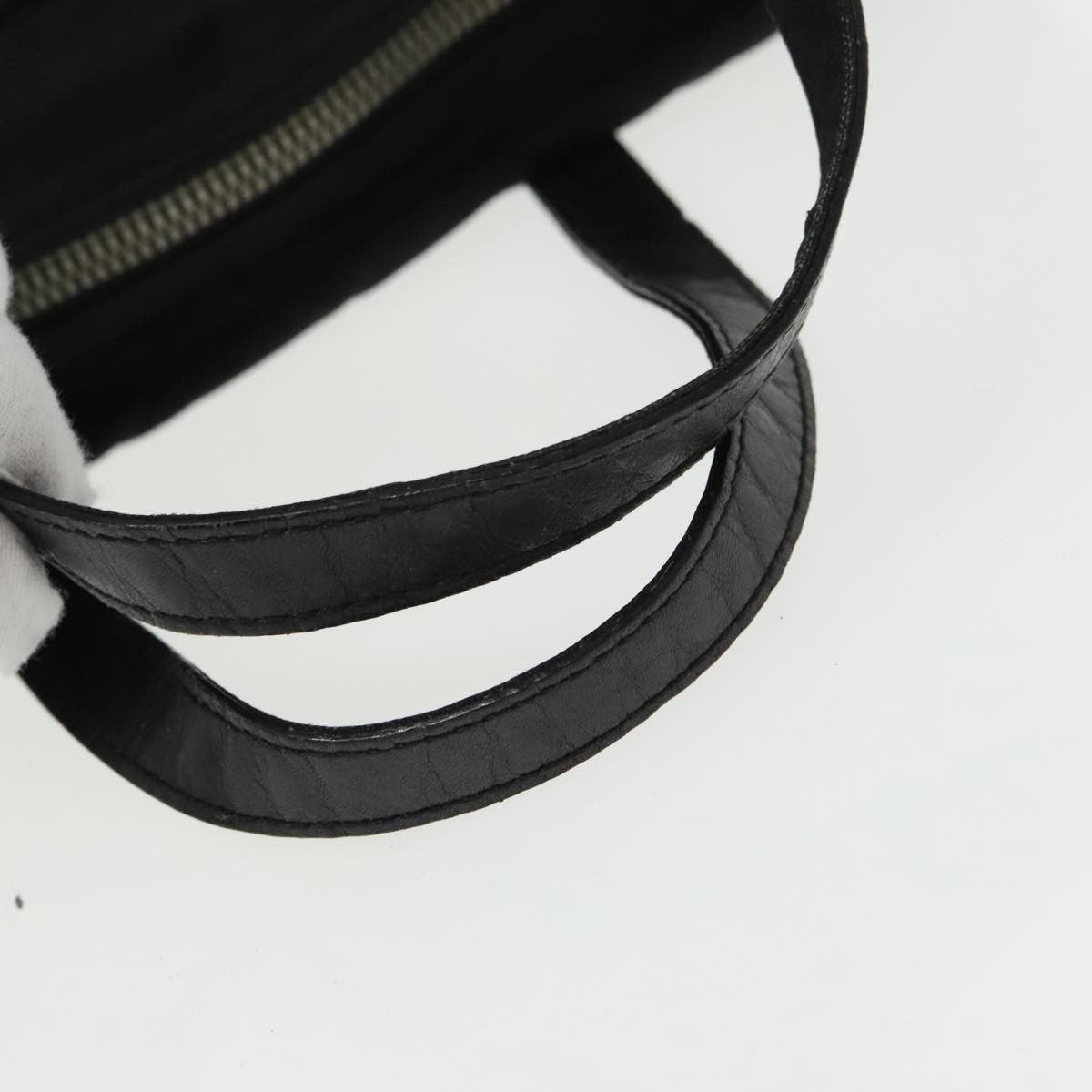 Fendi FENDI Hand Bag Cotton Nylon Black Silver Authentic ti2136
