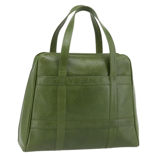 Givenchy GIVENCHY Hand Bag Leather Khaki Gold Authentic BA12916