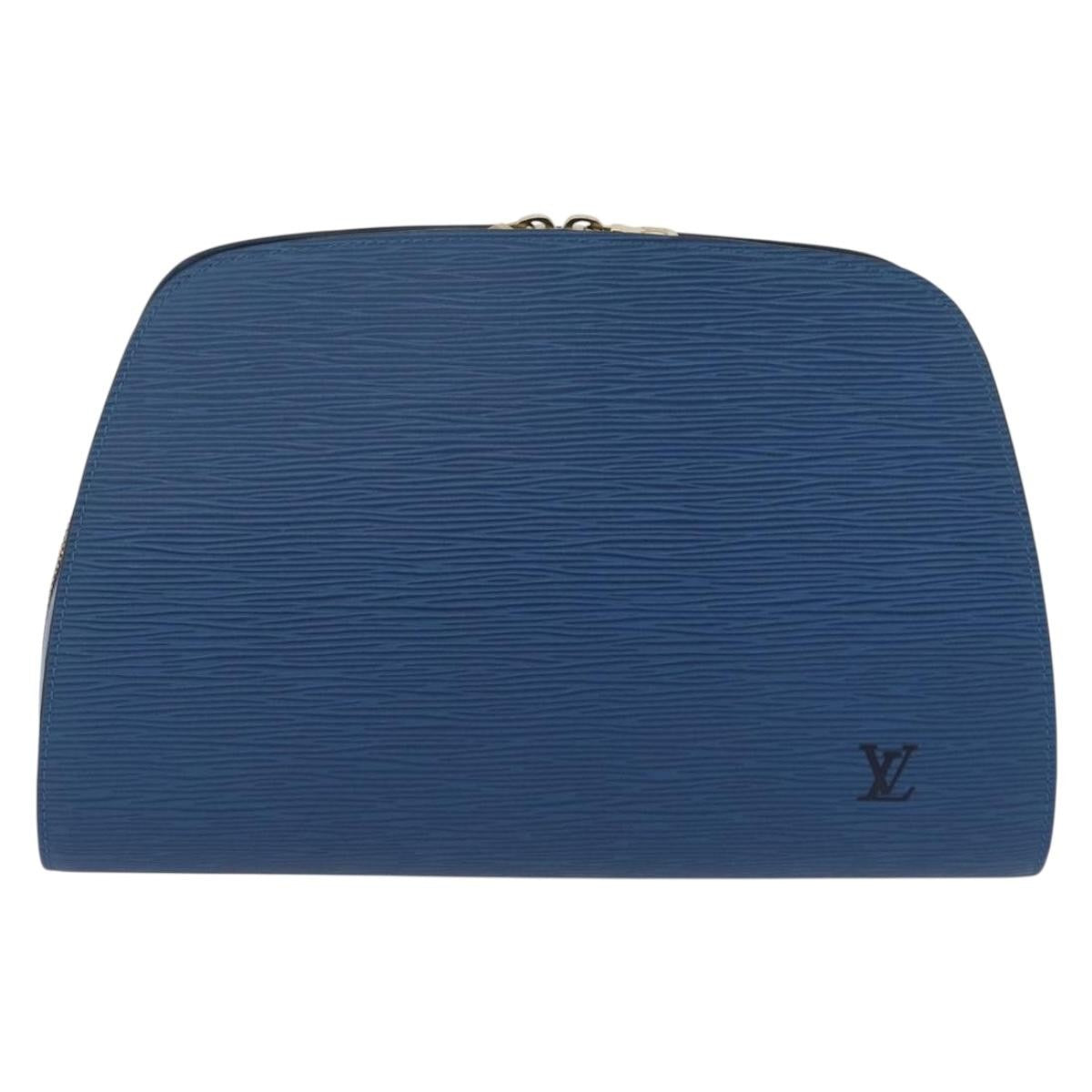 Louis Vuitton LOUIS VUITTON Epi Dauphine GM Pouch Blue M48435 LV Authentic 172381 Bag