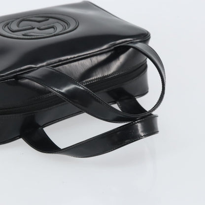 Gucci GUCCI Hand Bag Patent leather Black Silver 000 1274 0505 Authentic ep12647
