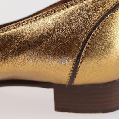 Gucci GUCCI Pumps Leather Gold Authentic ac3875 Bag