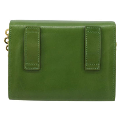 Salvatore Ferragamo Salvatore Ferragamo Vara Ribbon Chain Bag Leather Green Gold Authentic BA12890