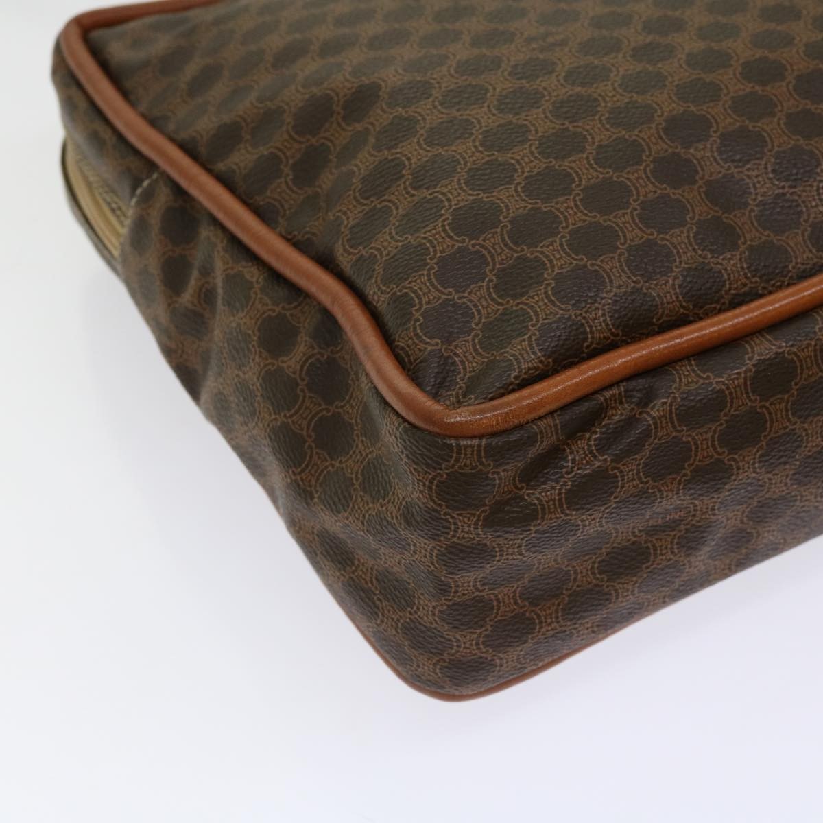 Celine CELINE Macadam Canvas Shoulder Bag PVC Brown Authentic 69901