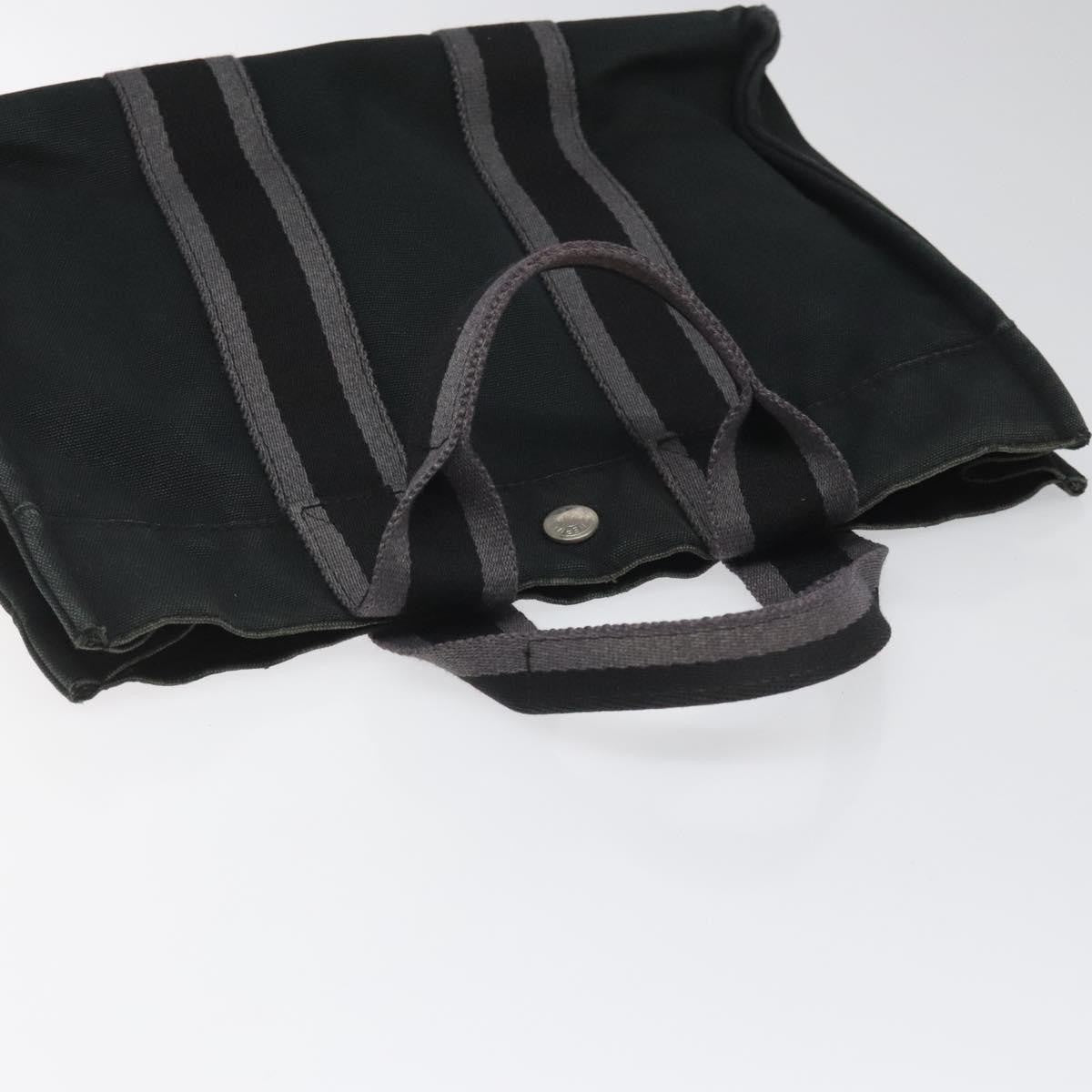 Hermès Hermès HERMES Fourre Tout PM Hand Bag Canvas Black Authentic ti2733